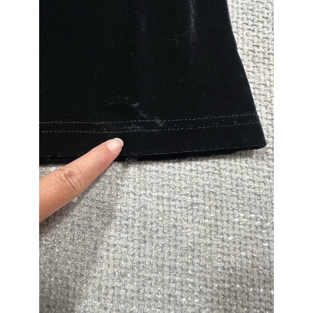 VTG Ronni Nicole Dress Womens 12 Black Velvet Sleeveless Witchy 90s Goth - Picture 7 of 7